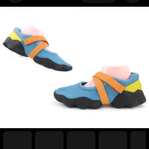 Camper Shoes - Camper Women's Dub Ballerina Sneakers Blue / Orange / Yellow EU 39 US 9